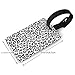 Luggage Tags for Suitcases - White Black Leopard Fashion Print Travel Suitcase Tags Luggage Identifiers for Suitcases, ID Labels Bag Name Travel Accessories with Wristband