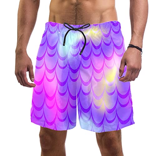 Short de bain homme élégant Yuzheng maillot motifs écailles de poisson fins