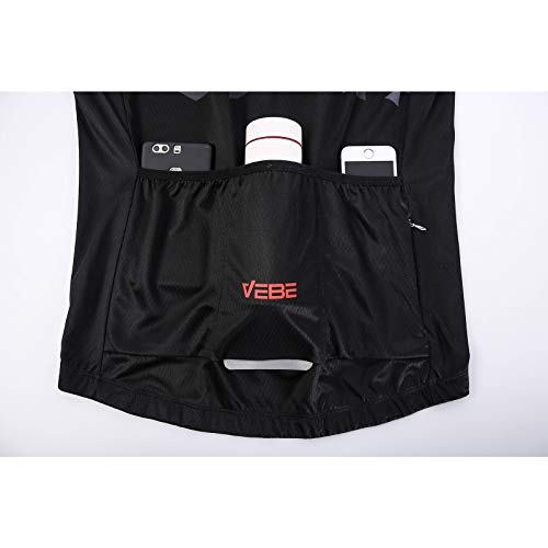 image for VEBE Men's Lightweight Cycling Jersey Short Sleeve Bike Shirts Reflect
