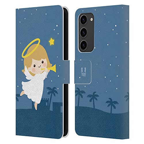 Étui portefeuille cuir Samsung S23+ coque protection Galaxy S23 Plus antichoc motif Noël