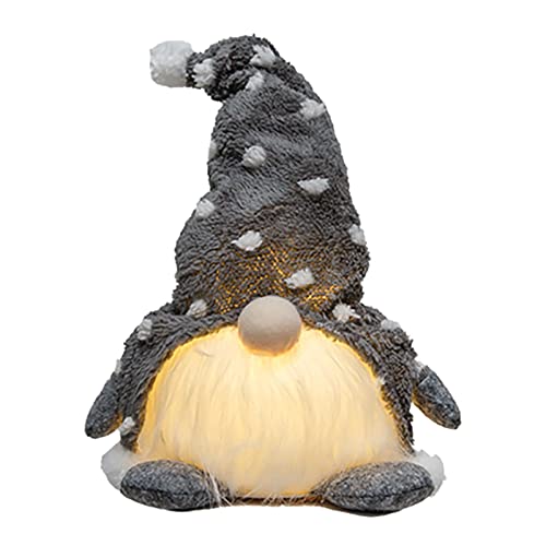 Flocon de neige Ornement de Noël Poupée illuminée Ornements de décoration sans visage Grosse poupée Ornement de Noël nain Grande décoration et suspension Ornement perlé ( Color : XS , Size : One Size