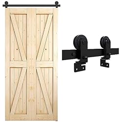 CCJH 3.3FT/100CM Plegables Herraje para Puerta Corredera Kit de Accesorios para Puertas Correderas de Graneros Estilo de libro T Shaped