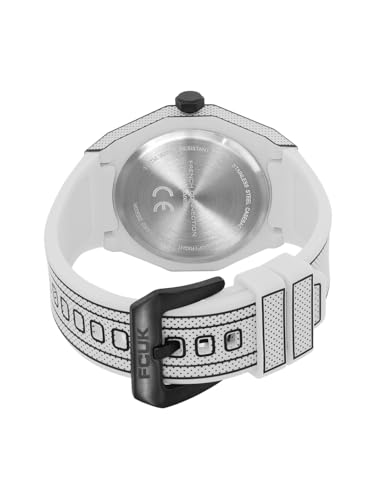 Image of FCUK Escarp Quartz| Analog Display | White Dial | White Silicone Strap | Watch for Men - FCMX09W