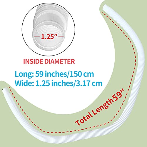 DAILJMON Swimming Pool Hose Replacement Hoses for Above Ground Pools,1.25"/32MM Diameter-Length 59"/150CM - Image 3
