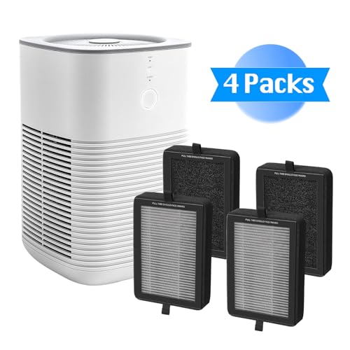Image of LV-H128 True HEPA Replacement Filter, Compatible with LV-H128 Air Purifier, 3-Stage H13 True HEPA Filtration System, 4 Pack
