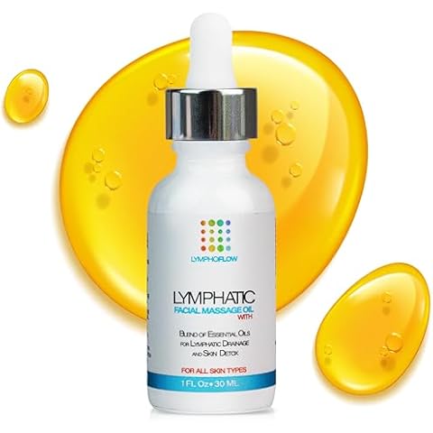 Facial Lymphatic Drainage Oil for Gua Sha Facial Tools, Lymphatic Drainage Massager Face with Jojoba & Coconut Oil, Use with Face Roller, Jade Roller, Guasha Tool for Face & Neck, 1 Fl Oz Cover