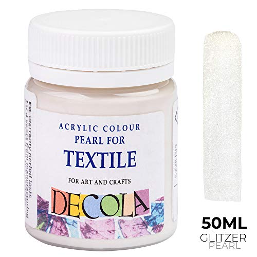 Nevskaya Palitra White Pearl Acrylic Colours for Textile decola en Plastic Jars 50 ML