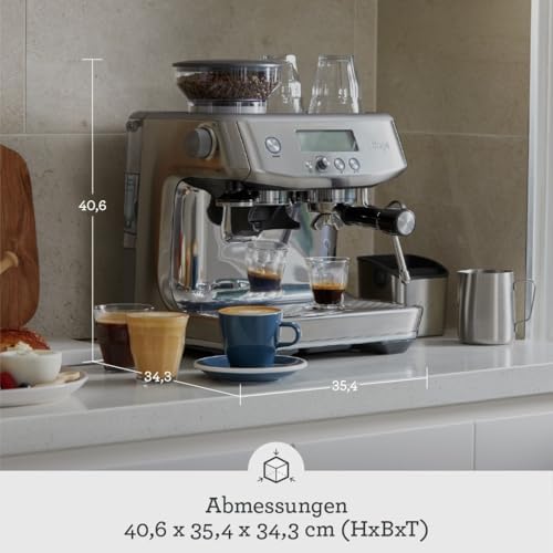 6. Bild von Sage Appliances Barista Pro Espressomaschine und Kaffeemaschine mit Milchaufschäumer, Siebträgermaschine, SES878, Gebürsteter Edelstahl
