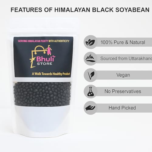 Image of Bhuli Store Bhatt Dal 500g | Black Soyabean | Pahadi Bhat Ki Dal from Foothills of Uttarakhand - High Protein & 100% Natural