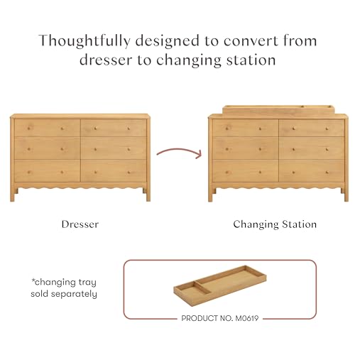 Image of Babyletto Swell 6-Drawer Assembled Dresser in Honey, Greenguard Gold Certified
