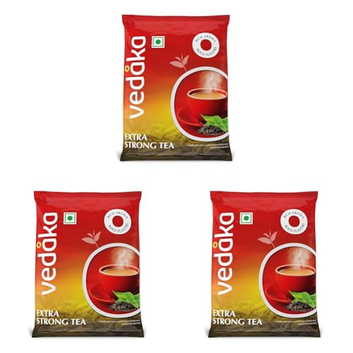 Image of Amazon Brand - Vedaka Extra Strong Tea Powder 500G | Kadak Chai | Bold & Aromatic | Black Tea (Pack of 3)