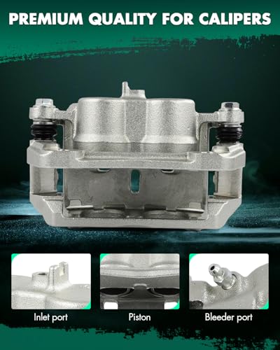 Image of SCITOO 19B3826A 19B3827A Front Left & Right Disc Brake Calipers w /Bracket Fit For Acura For MDX 2014-2019,For Honda For Pilot 2016-2019,For Honda For Ridgeline 2017-2019, Double Pistons