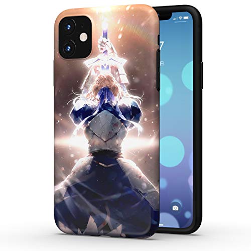 THE DREAMY LIFT iphone 11 ケース カバー アニメ 漫画 20個模様 二頭身 FGO Fate/Grand Order fate stay night 綺麗 萌え ゲーム グッズ スマホ アイフォンケース シェル ストラップ おしゃれ IMD TPU かわいい フィギュア ソフト 耐衝撃 レンズ保護 脱着簡単 指紋防止 スリム 軽量 傷防止 (iphone 11, セイバー1)