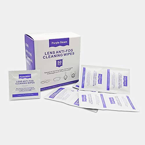 Lens Anti Fog Cleaning Wipes, Glasses Cleaner Scratch-Free, Anti Fog Wipes for Glasses, Eyeglasses, Screens, Camera Lens, Snorkeling Masks and Swimming Goggles (50 PCS)