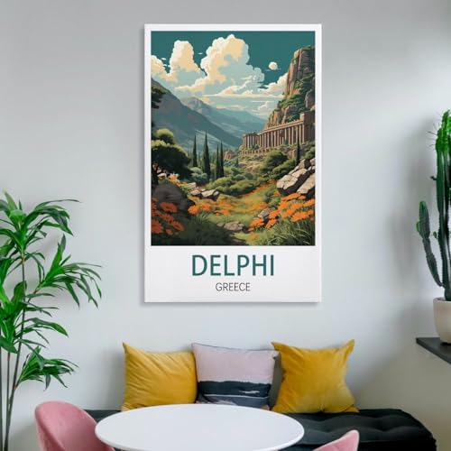 Poster de voyage vintage Delphi de qualité supérieure pour bureau - 6