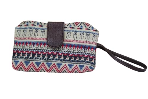 Image of P S Traders Online Women's Traditional Ikkat Cotton 5 Pieces Combo Bag - Pink