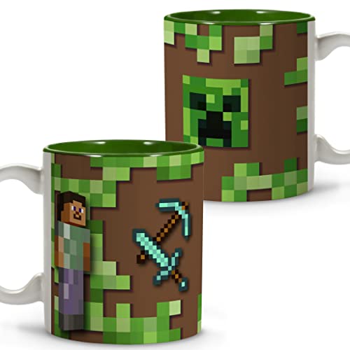 LolaPix Taza Maicraft. Tazas Originales para Regalar. Regalos Frikis. Taza Cerámica. 330ml. Mine