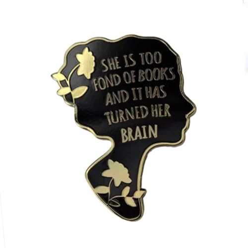 Image of Book Lover Enamel Pin for Book Lover Gift Books Lapel Pin Novelty Book Brooch Badge for Women and Girls