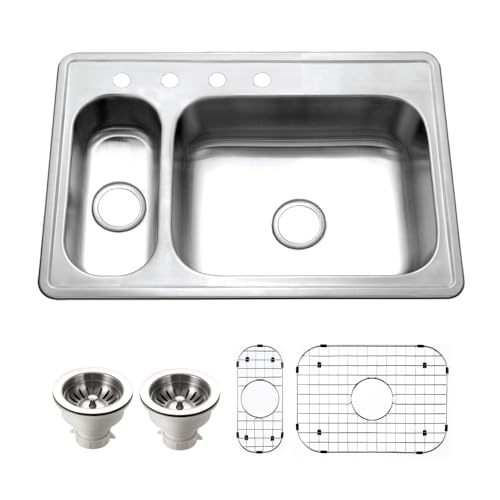HOUZER LHD-3322-C Legend - Fregadero de cocina con accesorios (acero inoxidable)