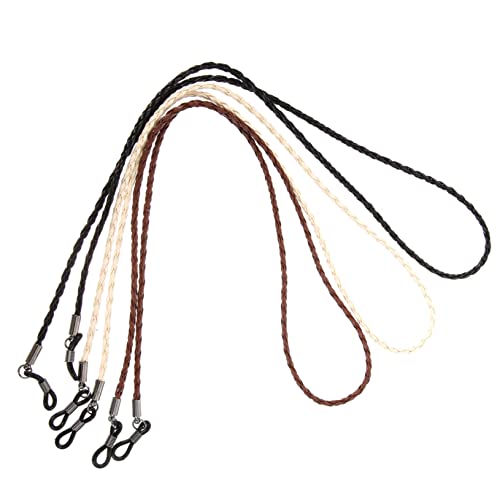 Toddmomy 3 Peças De Óculos Esportivos Corda De Couro Cordão De Óculos De Tiro Colar Cordão De Óculos