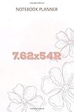  Notebook Planner 7 62 x 54R Mosin Nagant: Teacher, Budget, Daily, Diary, Planner, 114 Pages, 6x9 inch, To Do List