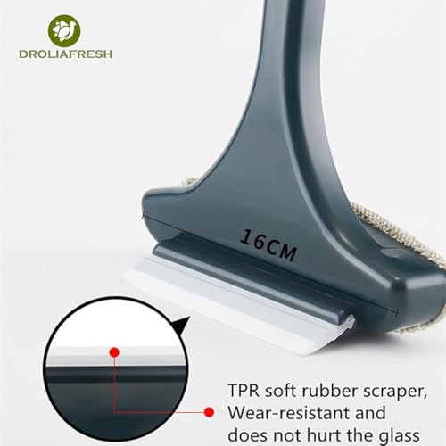 Image of 2 in 1 Mesh Cleaner Brush with Windows Cleaning Wiper and Extended Handle Multipurpose Double Sided with Hanging Hole Used to Clean Mosquito Nets, Glass, Tabletop Etc Multicolor, Pack of 1