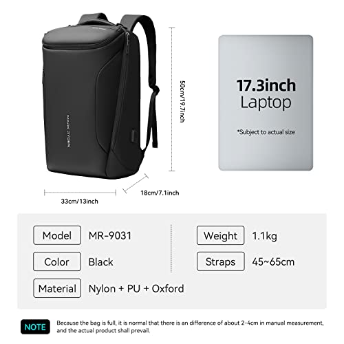 Image of MARK RYDEN Business Backpack for Men, Waterproof High Tech Backpack with Sport Car Shape Design and USB Charging Port, Travel Laptop Backpack Fits 17.3 Inch Notebook (YKK-2 Pockets) | Waterproof Tech Backpack with USB Charging Port, Professional Work Backpack for Travel, Office, College, Commuting, Hiking