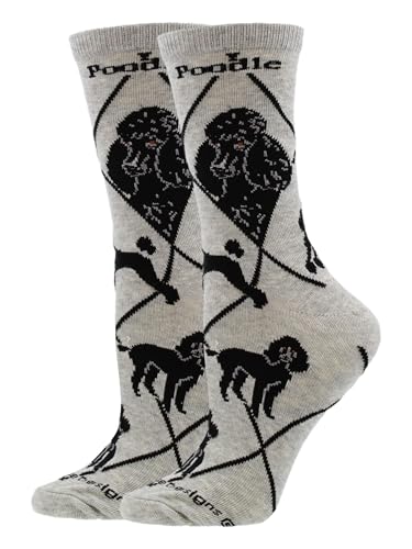 White Poodle Socks and Black Poodle Socks for Women Gift for Dog Lovers2
