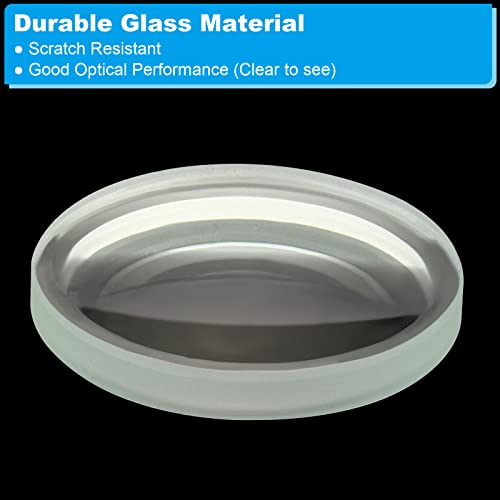 PATIKIL 75mm Fokus Länge Doppel Konkav Objektiv 2 Pack 30mm Durchmesser 4mm Höhe Glas Optisch Polierte Runde Kanten Objektiv für Physikalische Experimente Klar