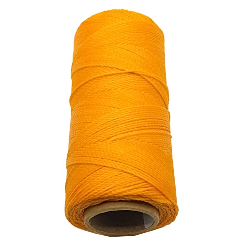 Linhasita Waxed Thread 100 g / 170 m Polyester 1 mm Thick Macrame, 30 Colours Intense Yellow, 170 metros / 100 gr - Image 2