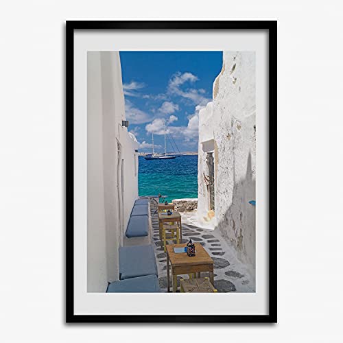 Peinture cadre en bois photo affiche Tulup 50x70 tableau moderne grec