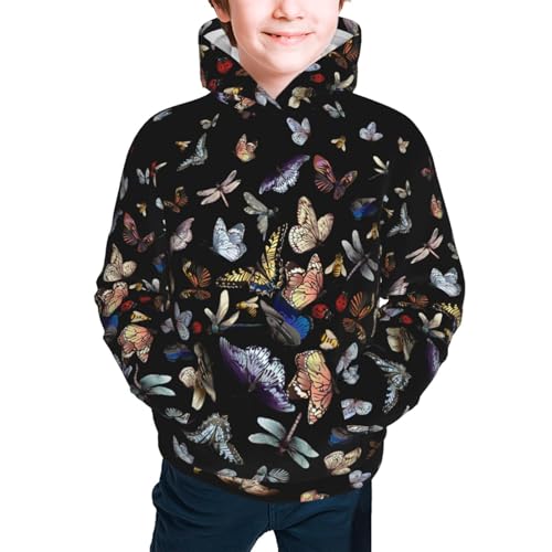 Butterfly1 Kid Hoodies Boys Sweatshirts Girls Pullover with Pocket3