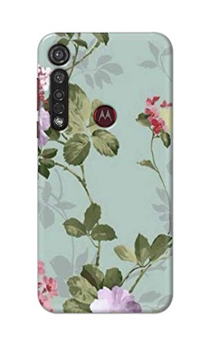 Image of Printed Hard Back Cover Case for Motorola Moto G8+ Plus Back Cover (Floral Painting) -1302