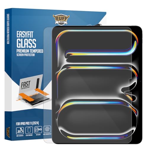 Buff iPad Easyfit Glass Cam Kolay Uygulama Aparatlı Ekran Koruyucu Temperli Cam (Pro 11 inch 5. Nesil 2024)