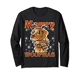 merry woofmas golden retriever cane di natale cani maglia a manica