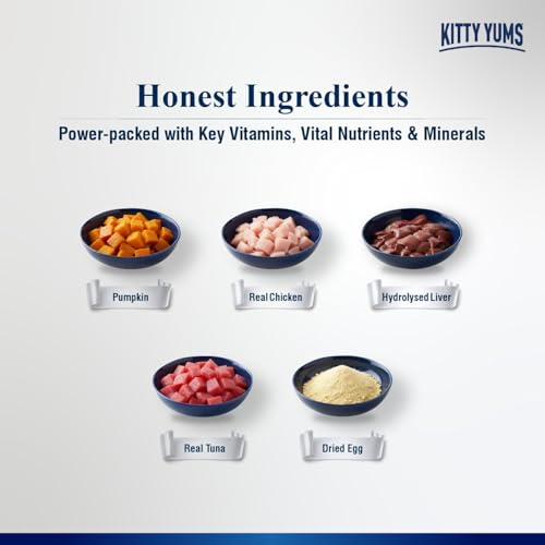 Image of Kitty Yums Adult Cat Wet Mousse 80g | Tuna | Rich in Protein | Promotes Hydration & Easy to Digest | Grain Free | No Artificial Flavours | Packed with Essential Vitamins & Antioxidants