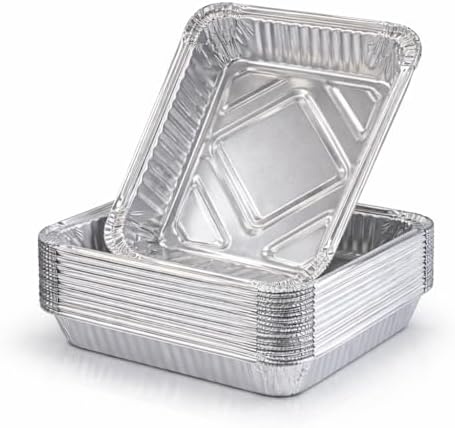 TK Gruppe Timo Klingler 20er Einwegschale 1700 ml aus Aluminium zum Grillen - Aluschale ca. 19x15x5.5 cm Grillschale - Fettauffangschale Gasgrill
