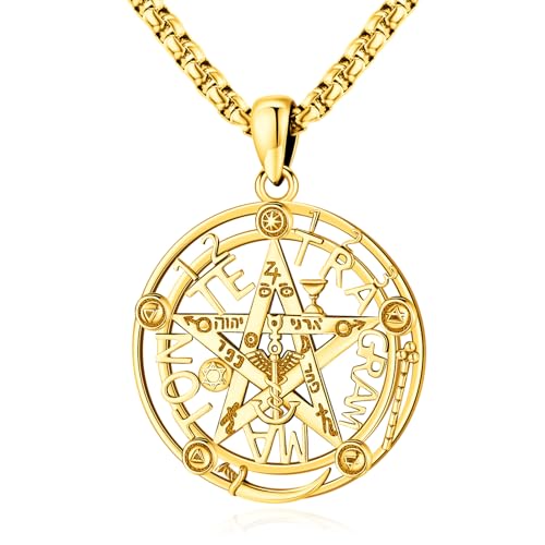 Eusense Tetragrammaton Nudo De Bruja Plata 925 Original Lilith Necklace Triple Moon Goddess Necklace Witches Knot Necklace Moon Phase Necklace 925 Sterling Silver Pendant Witchy Jewelry for Women Men