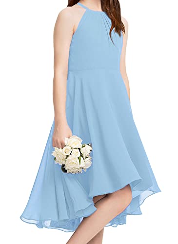 Fancy Kids Girls Junior Bridesmaid Dresses Girl Sleeveless Backless Crossed Straps Dress Wedding Prom Party Gowns4