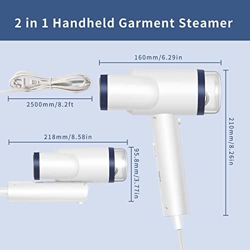 Hometop Handheld Steamer For Clothes, 2 In 1 Foldable Garment Steamer, 40S Heat-Up, 1300W Powerful Clothes Steamer Fabric Wrinkles Remover, Mini Portable Steam Iron For Home And Travel #TOP6