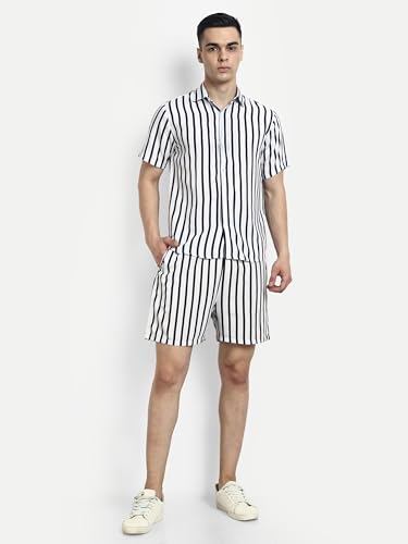 Image of LERIYA FASHION Co Ord Set for Men | Trendy Night Dress for Boys | T-Shirt and Shorts Combo for Lounge | Stylish Summer and Travel Wear | Men's Matching Two-Piece for Vacation