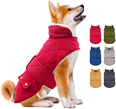 KYEESE Dog Jacket Small Dogs for Winter Windproof Fleece Lined Dog Vest Cold Weather Coats with Leash Hole