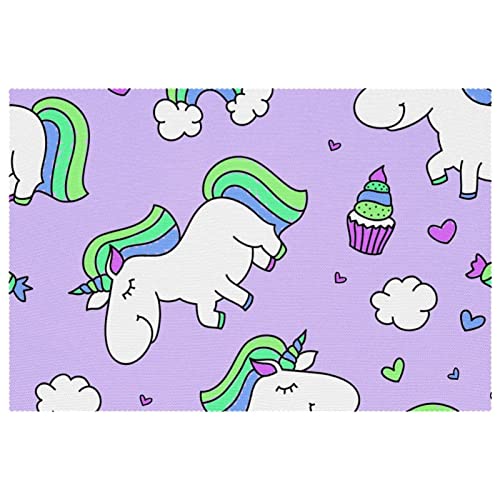 Set de table licorne résistant à la chaleur et antidérapant x6 - 2