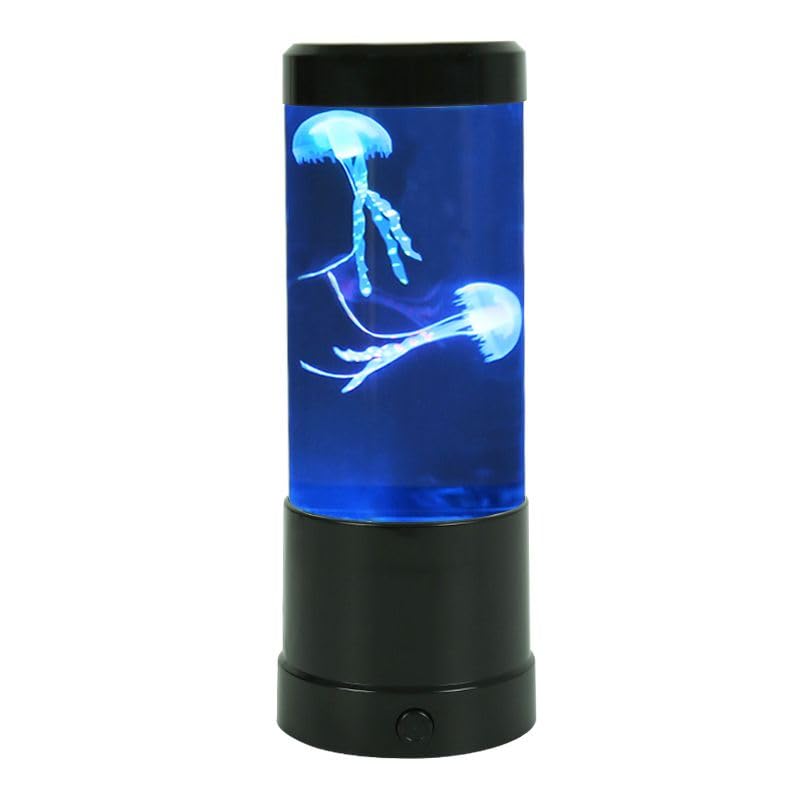 Image of Wireless Express LuminaJellyfish Mood Lamp with LED Lights - Realistic Jellyfish Motion, Multi-Color Changing LED Modes, Auto Shut Off (Black)