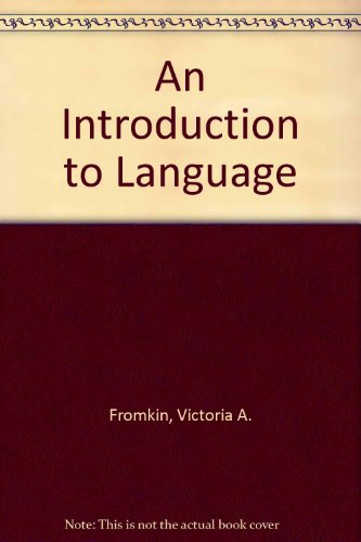 An introduction to language 003059779X Book Cover