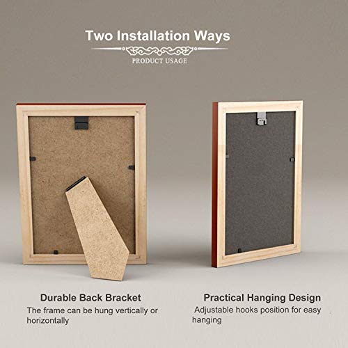 Ajcoflt Moldura de madeira de 8 polegadas, moldura de madeira natural Eco com moldura de acrílico de