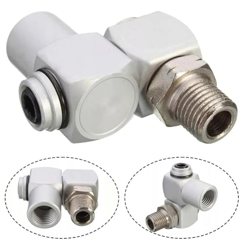 Conector giratorio 1/4 NPT macho a hembra para mangueras neumáticas 5