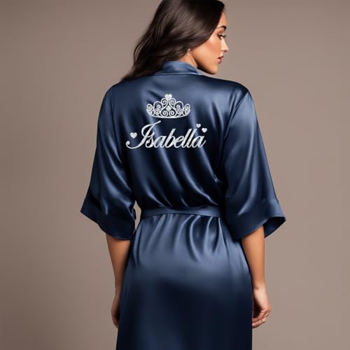Personalized Mis Quince Robes, Pretty Satin Quinceanera Robe for Quince Squad Gifts3