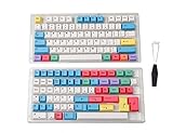 HK Gaming Dye Sublimation Keycaps - Cherry Profile - Thick PBT Keysets for Mechanical Keyboard (139...