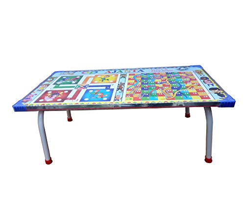 Image of Kids Foldable Study & Bed Table - Multipurpose Adjustable Activity Desk for Eating, Writing & Learning | Portable Kids Table for Toddlers (22x14 Inches)